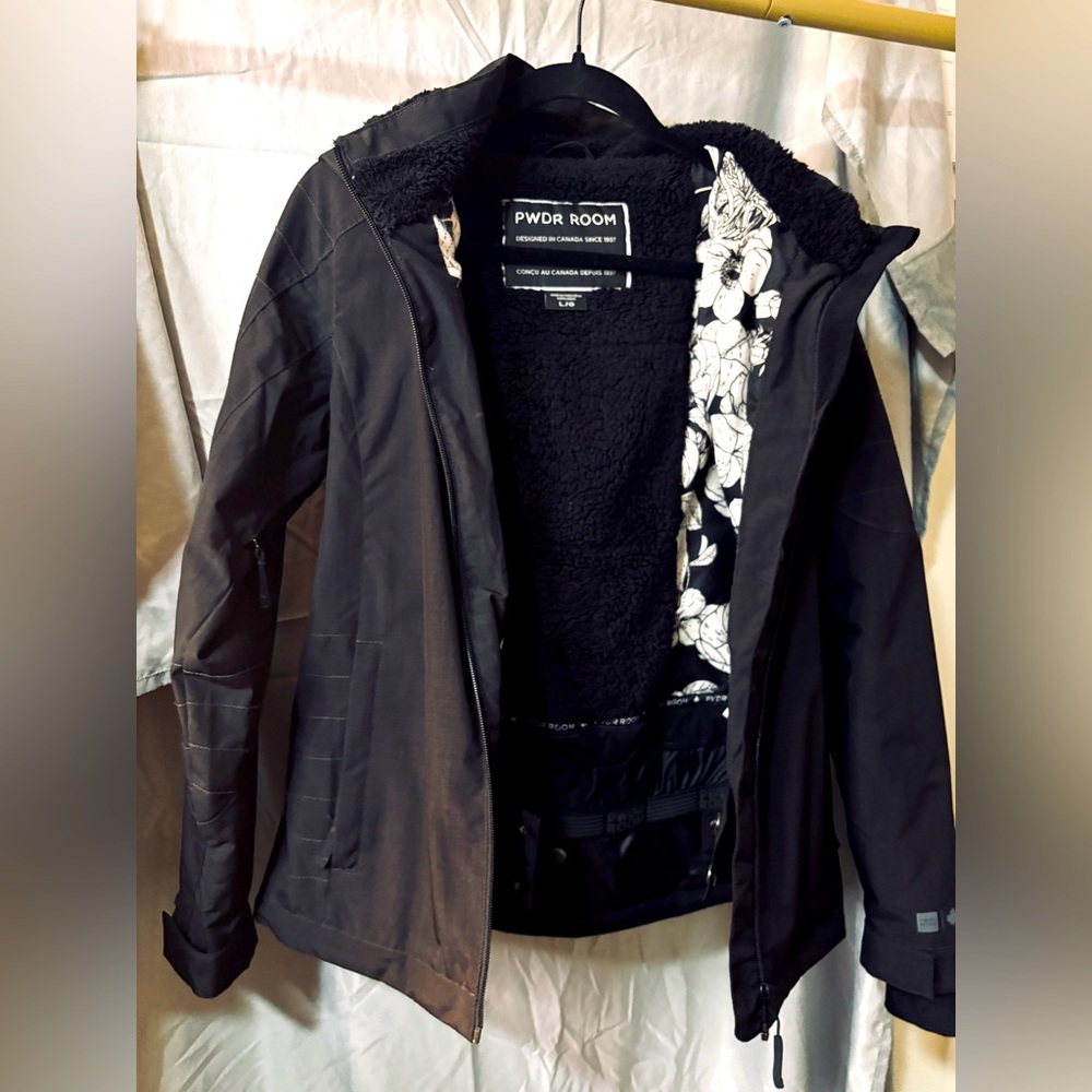 Youth Black & flora ski Jacket PWDR ROOM
